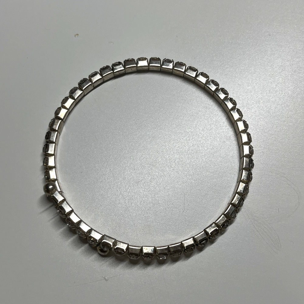 Rhinestoned Adjustable Bangle Bracelet